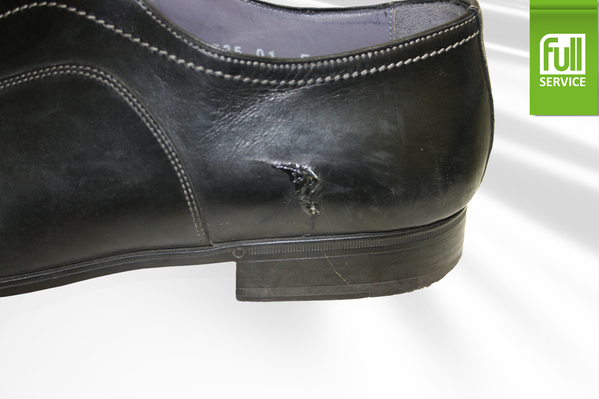 Ремонт кожи обуви после пореза До (рис1)